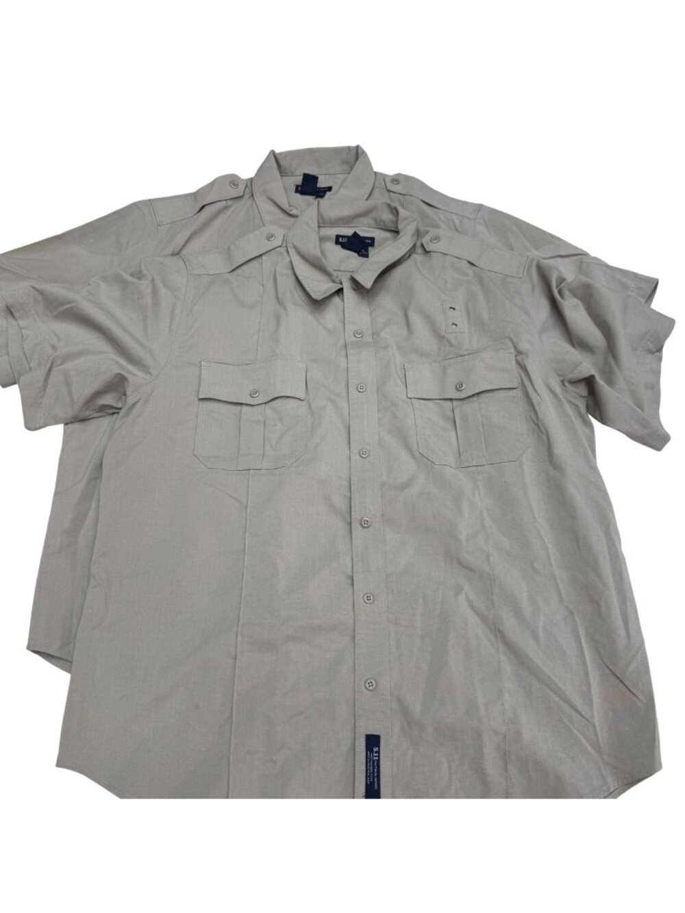 5.11 Tactical Series Men's Khaki SS Button Up Shirts Chest Pockets Lot Of 2, XL